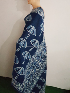 Hermoso bloque de mano impreso Saree indio para mujer - Product Image 2