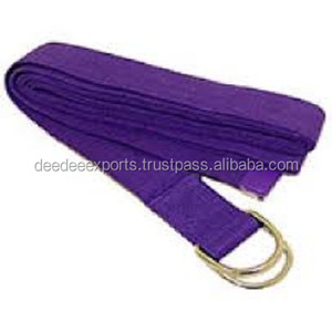 Cinturón de Yoga de algodón personalizado de alta calidad para ejercicio de Yoga óptimo para levantamiento de pesas OEM Etiqueta Privada India tamaño personalizado - Product Image 2