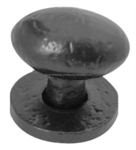 Perillas de Hierro Fundido Estilo Antiguo para Muebles, Perillas Redondas Negras para Gabinetes de Cocina y Cajones de Hotel - Product Image 5