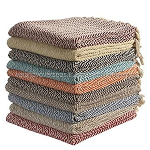 Promotional Cotton Throws Cheap Plain Style with Embroidered Pattern - Product Image 1
