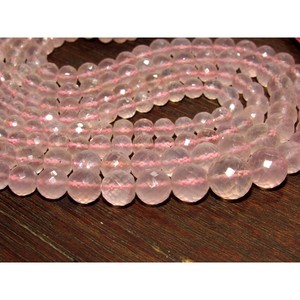 Perles de pierres précieuses de quartz rose de forme ronde à facettes de haute qualité pierre naturelle pour la fabrication de bijoux - Product Image 4