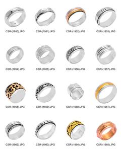 925 sterling silver jewelry plain designer wholesale price <b>spinner</b> <b>ring</b> suppliers - Product Image 4