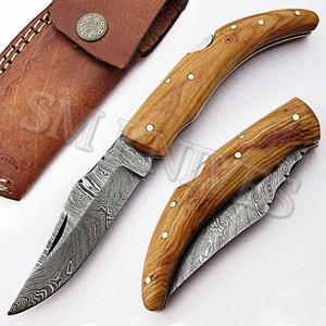Navaja plegable de Damasco hecha a mano personalizada (smf20) - Product Image 6