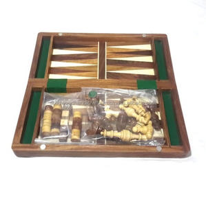 ARTESANÍA DE MADERA BACKGAMMON DE MADERA JUEGO DE AJEDREZ MULTI - Product Image 1
