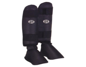 Protège-tibias unisexes de haute qualité Logo personnalisé Matériau en mousse et cuir pour les sports ciblés de karaté judo boxe - Product Image 5