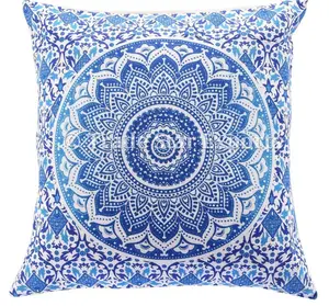 Mandala Fabric 100%Cotton Throw Pillow Cover Mandala Cushion Cover