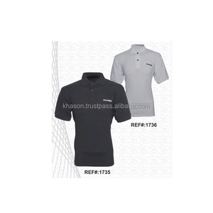 ชุดเสื้อโปโลผ้าทอลายทแยงคอกลมแขนสั้นแบบแห้งเร็วผ้าฝ้าย100% โพลีเอสเตอร์/ ผ้าฝ้ายพิมพ์ลายต่อเนื่อง - Product Image 1