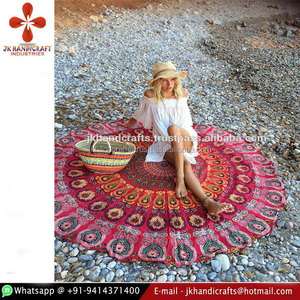 Manta de Playa Redonda Bohemia Estilo Boho Gitano con Mandala al por Mayor - Product Image 2