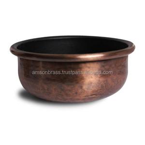 Maceta de Metal, jarrón de latón con acabado antiguo, maceta con patas para decoración de jardín, decoración de granja para el hogar, diferentes tamaños - Product Image 4