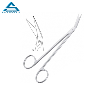 Tijeras operativas profesionales de acero inoxidable, tijeras curvas de 9cm, puntada corta para instrumentos quirúrgicos - Product Image 5