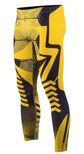 3D Sublimation Printed Mid Waist Full Length <b>Skin</b> Fit <b>Legging</b> for Men Compression Wear <b>Tights</b> Best Moisture Wicking Pant - Product Image 5