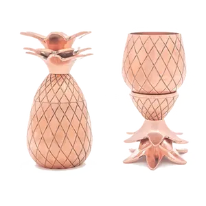Pineapple Design Hand Made Copper Beer & Coffee Mug Best Selling Kitchen Decorative Copper Mug At Wholesale Rate