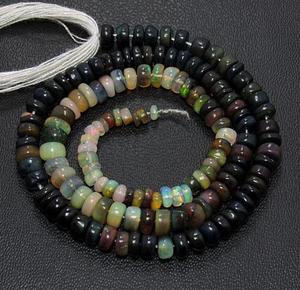 Cuentas de piedras preciosas sueltas de ópalo negro etíope, forma redonda suave, calidad Natural increíble para la fabricación de joyas, buena calidad natural - Product Image 4