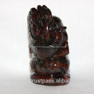 ราคาขายส่งจำนวนมาก รูดรา เจมส์ หินโกเมน รูปปั้นพระพิฆเนศขนาดเล็ก งานฝีมือ คริสตัลบำบัดจากอินเดีย ของสะสม - Product Image 3