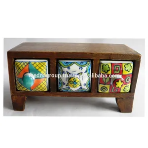 Antique <b>Wooden</b> Chest Cabinet 3 Ceramic Drawers Natural Horizontal Painted Angel Decoration Wood Crafts <b>Wooden</b> <b>Boxes</b> Wall Signs - Product Image 1