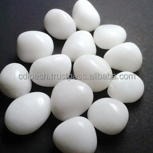 Éclats de pierre de quartz rose de haute qualité et petits galets ronds de galets blancs exportent de la qualité fabriqués à la main en Inde - Product Image 2