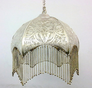 โคมไฟทรงโดมแบบแขวน ทำจากทองเหลือง/โลหะ รุ่น BR303 ลายสเกลลอป สไตล์โมร็อกโก - Product Image 2