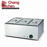 Bain-Marie Électrique Professionnel de Comptoir en Acier Inoxydable Robuste pour Buffet Chaud