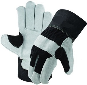 Gants de sécurité en cuir fendu de vache des fournisseurs pakistanais résistants à la chaleur pour les travaux de construction et de soudage - Product Image 3