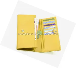 Best quality yellow color ladies long hand wallet purse/ latest fashion wallet for girls/best selling ladies wallet and purse