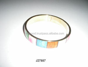 Haute qualité multicolore os incrustation et laiton Base bracelets os incrustation bijoux Style indien os bijoux en gros prix - Product Image 2