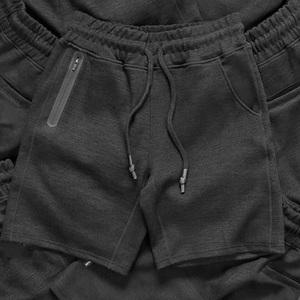 custom oem french terry one side <b>zip</b> pocket <b>shorts</b> for <b>men</b> - Product Image 1