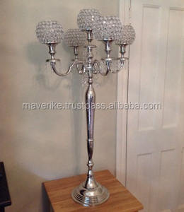 Trending Design Metal Gold Eco-Friendly Candelabra <b>Candlestick</b> <b>Holder</b> Crystal Beaded Votive Cup for Home Wedding Decoration - Product Image 6