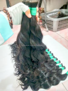 Extensiones de cabello Remy de Indonesia virgen 100%, ondas corporales, vapor, Color Natural rizado, longitudes estiradas de 20-30 pulgadas, cabello humano a granel - Product Image 6