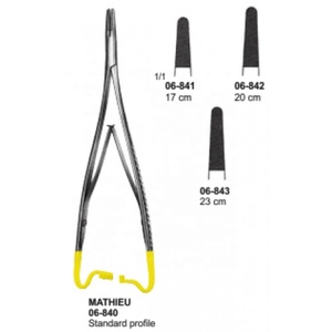 Portaagujas MATHIEU TC 23CM, Instrumentos Dentales de Alta Calidad, Mango Dorado, Insertos de Carburo de Tungsteno, Certificado CE Clase II - Product Image 5
