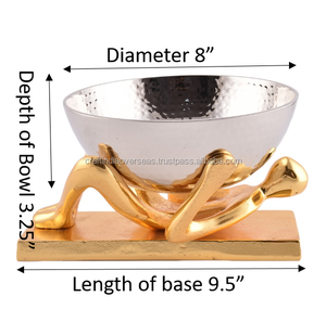 Cuenco de Metal para artesanía, tazón decorativo de diseño único para fruta, para cocina y decoración del hogar - Product Image 4