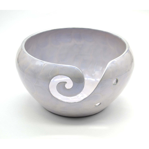Handmade Eco-Friendly Aluminum Yarn <b>Bowl</b> Customized White <b>Enamel</b> <b>Bowl</b> for Needlework Knitting Crochet Organizer Metal Yarn <b>Bowls</b> - Product Image 1