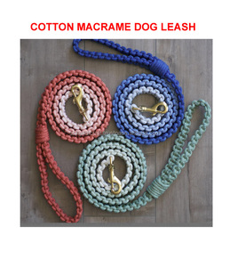 Correa de Perro de Macramé de Algodón Hecha a Mano, Elegante y de Lujo - Product Image 1