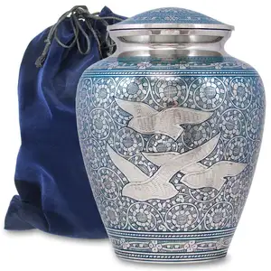 คุณภาพระดับพรีเมียมกลับบ้านนกพิราบทองเหลืองเผาไหม้ Urn สําหรับเถ้ามนุษย์ - Product Image 1