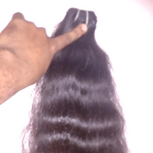 Cabello indio sin procesar 100% La mejor calidad Remy Bulk Wafting Raw Hair.Temple Cabello humano tejido de la India - Product Image 1