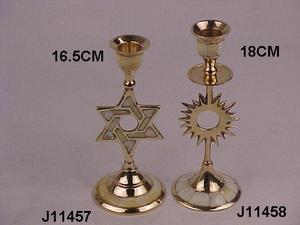 เชิงเทียนทองเหลืองโมเสคพร้อมกระจกขัดเงาตกแต่งบ้านเชิงเทียนคริสต์มาส - Product Image 4