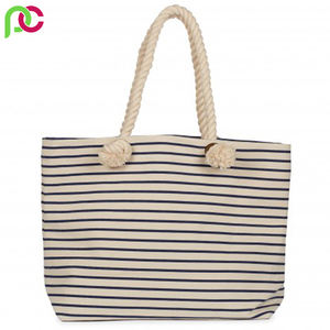 100% algodón Biodegradable mujer bolso dibujos animados lona playa reutilizable bolso de mano personalizado Color Logo venta al por mayor bolsas de compras - Product Image 5