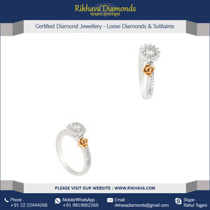 Bague en or blanc pour femme avec diamant taillé en brillant et bracelet en pierre naturelle Boucles d'oreilles de bijoux de mode - Product Image 5