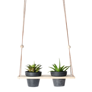 Plant Hanger Hanging Planter Natural Jute Plant Holder with Wood Bead - Product Image 1