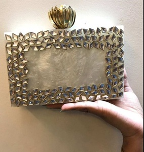 Bolso de mano de resina para mujer, bolso de mano de noche, venta al por mayor, bolsos de noche de lujo para mujer, fiesta de boda de LUXURY CRTAFTS - Product Image 2