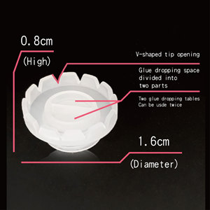 Lighteyes ถ้วยดอกรูปตัววีแบบใช้แล้วทิ้งเครื่องมือสำคัญสำหรับการต่อขนตา - Product Image 3