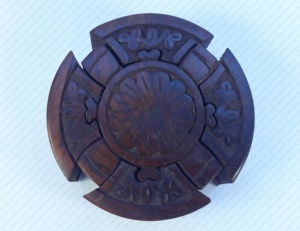 Boîte de puzzle ronde en bois 4055 pour cadeaux promotionnels et d'affaires - Product Image 2