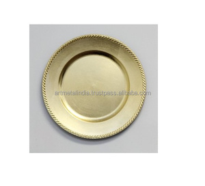 Placa de carga de boda redonda y dorada - Product Image 5