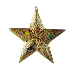 金色手绘美国式圣诞星树装饰装饰