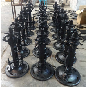 Base de mesa de hierro fundido americano antiguo, diseño de manivela de una sola pierna, ajustable a mano para el hogar, Bar, cafetería, muebles de Metal Industrial - Product Image 5