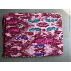 Wholesale Lot Indian Vintage Bohemian Kantha Quilt Handmade Reversible Cotton Blanket Printed <b>King</b> <b>Size</b> <b>Bedspread</b> Bedding Home - Product Image 1