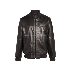 แจ็คเก็ตหนังบอมเบอร์สีดำใส่ได้ทั้งชายและหญิงมีฮู้ดคอปกโพลีเอสเตอร์แฟชั่นฤดูใบไม้ผลิฤดูหนาวมีกระเป๋าสำหรับตกแต่งผ้าฝ้ายมีซิป - Product Image 1