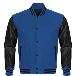 แจ็กเก็ตมันขนสัตว์สไตล์ใหม่สำหรับผู้ชาย, เสื้อแจ็คเก็ตหนังวัวแขนเสื้อเบสบอลมีตัวอักษรเย็บปักลายตัวอักษรกันน้ำ - Product Image 1