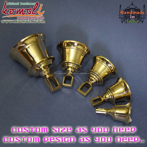 Cloche de temple en laiton pour Puja Ghar, Mandir et décoration intérieure | Finition dorée Ghanti avec corde - Product Image 5