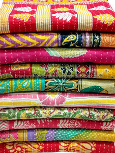 Colcha de algodón de kanta Vintage, manta hecha a mano, venta al por mayor - Product Image 3