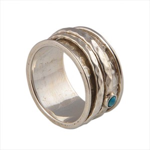 925 Sterling Silver Amethyst Classic Party Meditation Anxiety <b>Spinner</b> <b>Ring</b> Wholesale Hammered Wide Band Women Men Boho Jewelry - Product Image 2